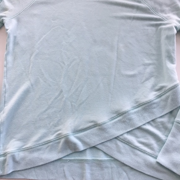 Athleta light blue cross cross hem long sleeve top - Picture 6 of 13
